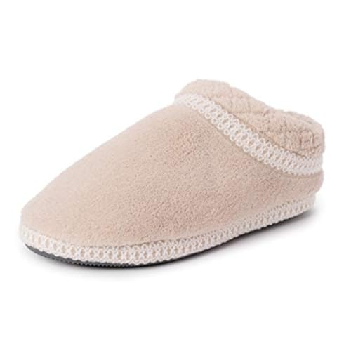 MUK LUKS womens Women's Rita Micro Chenille Full Foot Slipper, Honey Wheat, Medium US