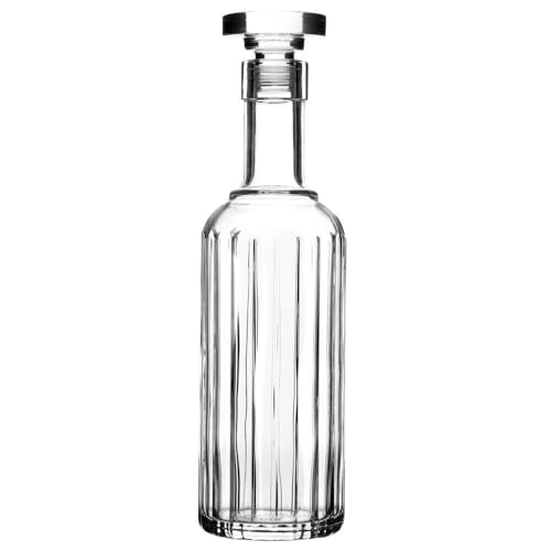 Luigi Bormioli Bach Spirits Bottle with Glass Stopper, 23.75 oz, Clear