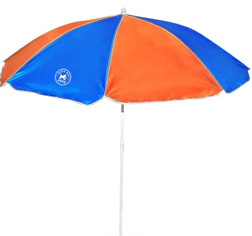 Back Bay Play Deluxe 51 Inch Windproof Kids Umbrella for Sand & Water Tables Beach Umbrellas For Sand Travel Portable Beach Umbrella Compatible with Step 2 (Orange One Pack)