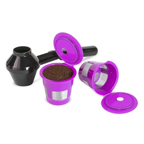 Cafe Fill Value Pack by Perfect Pod - Reusable K Cup Coffee Pod Filters & Scoop, Compatible with Keurig K-Duo, K-Mini, 1.0, 2.0, K-Series and Select Single Cup Coffee Makers