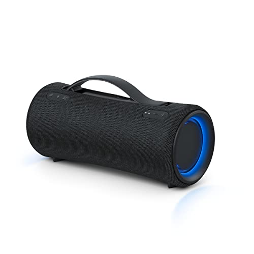 Sony SRS-XG300 X-Series Wireless Portable-Bluetooth Party-Speaker IP67 Waterproof and Dustproof with 25 Hour-Battery and Retractable Handle, Black- New