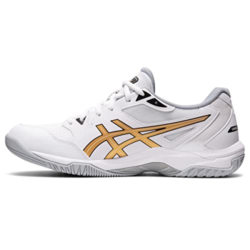 ASICS Men's Gel-Rocket 10 Indoor Court Shoes, 12, White/Pure Gold