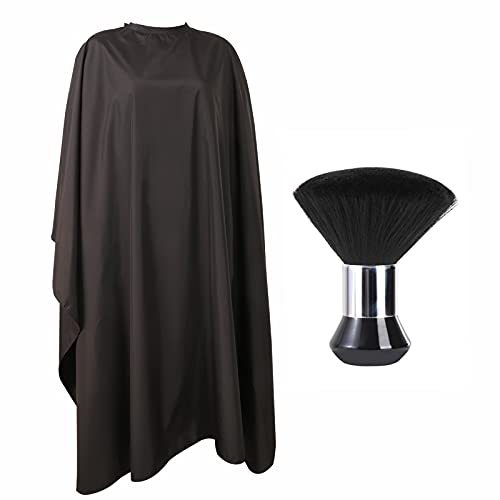 YELEGAI Professional Hair Cutting Cape with Neck Duster Brush, Large Size Salon Barber Cape for Men, Women and Kids