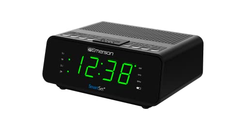 Emerson SmartSet Dual Alarm Clock Radio with AM/FM Radio, Dimmer, Sleep Timer and .9' LED Display, CKS1900