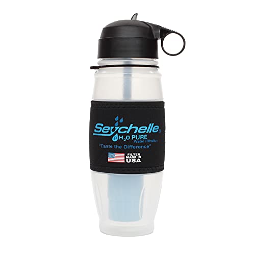 Seychelle pH2O Alkaline Water Filter Bottle - Increases pH and Filters Water - 28 oz
