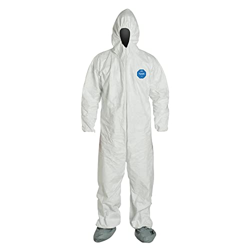 DuPont - TY122SWHXL002500 Tyvek 400 TY122S Disposable Protective Coverall Hood, Boots, XL 25PACK White