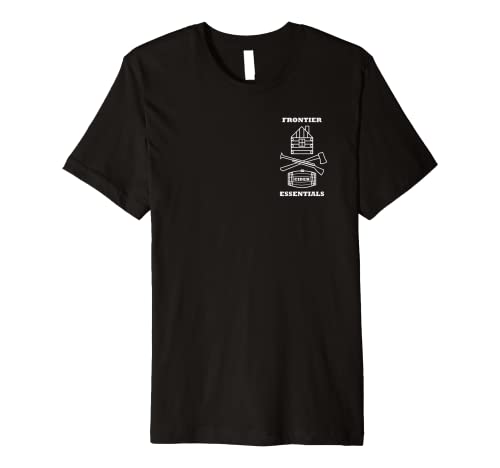 Frontier Essentials - Cider Barrel & Log Cabin Premium T-Shirt