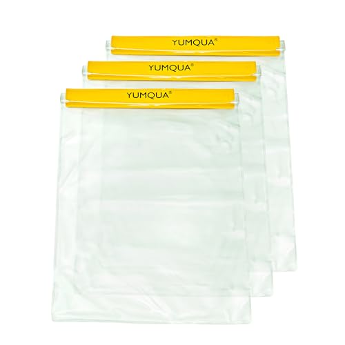 YUMQUA Waterproof Bags Large Size 3 Pack, Clear Watertight Pouch Holder for Document Map Camera Mobile Phone Car Key, fits Kayaking Boating Hiking Water Sports