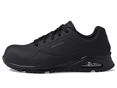 Skechers Men's Uno Sr-Doltin Comp Toe Construction Shoe, Black, 10.5