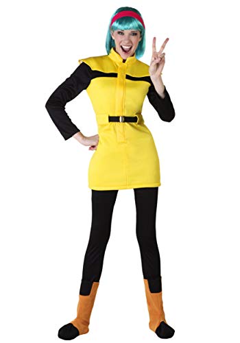 Fun Costumes Dragon Ball Z Adult Yellow Bulma Costume for Women, Officially Licensed Dragon Ball Z Bulma Cosplay Costume | Medium