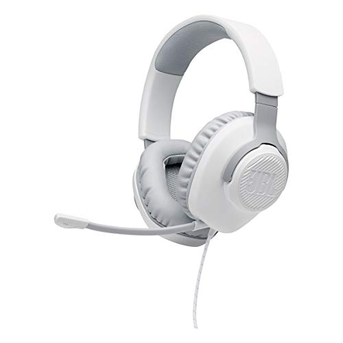 JBL Quantum 100 - Wired Over-Ear Gaming Headphones - White, Large