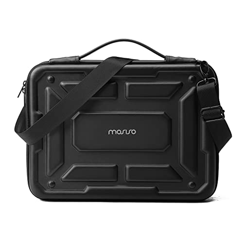 MOSISO Laptop Shoulder Bag Compatible with MacBook Air 13 M2 A2681 A2337 M1 A2179 A1932 / Pro 13 M2 M1 A2338 A2251 A2289 A2159 A1989 A1706 A1708, Waterproof Shockproof Carrying Case Bag, Black