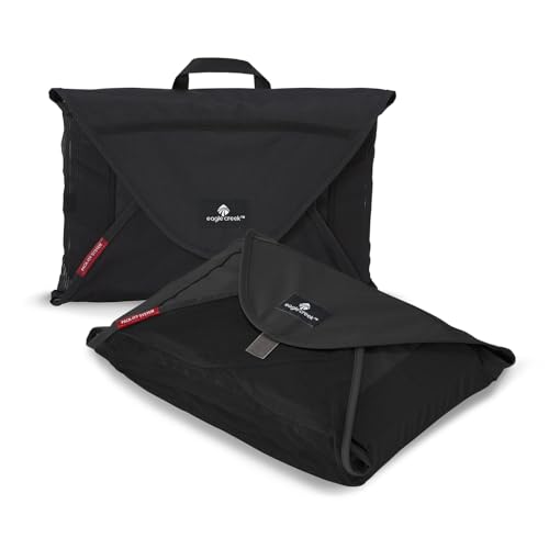 Eagle Creek Pack-It Original Garment Folder M - Perfect Garment Bags for Travel with Wrinkle-Free Folding Board and Compression Wings to Maximize Luggage Space, Black - Medium