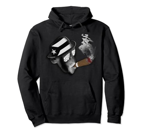 Puerto rico black flag cigar monkey hoodie