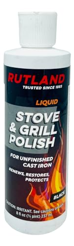 Rutland Products Grill Liquid Stove Polish, 8 Fl Oz (Pack of 1), Black