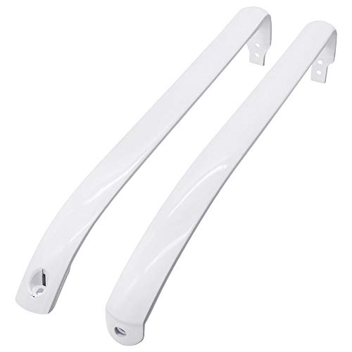 Romalon WR12X22148 Refrigerator Door Handle Set Fit for GE Refrigerator Freezer Door Handle Replacement Replace WR12X20141, PS9864030, AP5949272, WR12X11010 fit gth18gbddrww