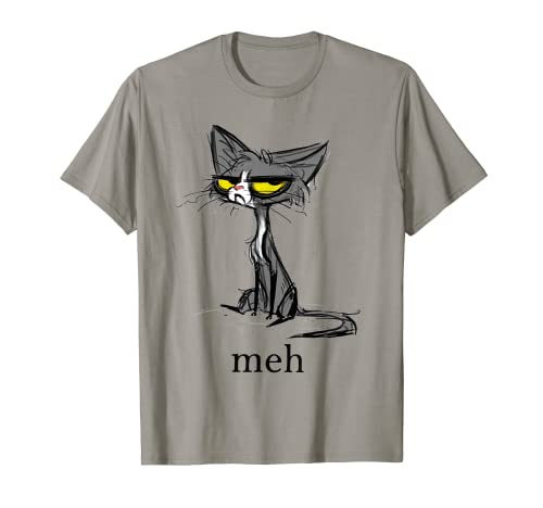 Funny Meh Cat Gift for Cat Lovers T-Shirt