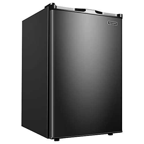 Euhomy Upright freezer, 3.0 Cubic Feet, Single Door Compact Mini Freezer with Reversible Door, Small freezer for Home/Dorms/Apartment/Office (Black)