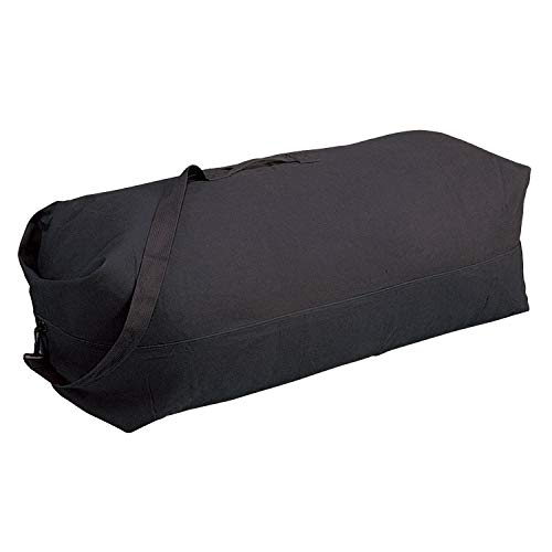 Stansport Top Load Canvas Deluxe Duffel Bag - Black (1221) 36' X 10' X 10'