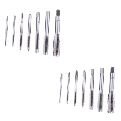 GLEAVI 14 Pcs Thread Screw Tap Hand Tools Right Hand Thread Tap Sink Wrench Chinese Dragon Decorations Plug Drill Snowflake Projector Wire Opener Taps De Carpintero Die Wire Cutter Manual