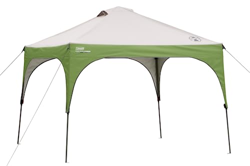 Coleman Canopy Sun Shelter with Instant Setup, Sun Shelter with Wheeled Carry Bag Sets Up in About 3 Mins, 7x5ft, 10x10ft, or 12x12ft Canopy for Sporting Events, Tailgating, Camping, & More