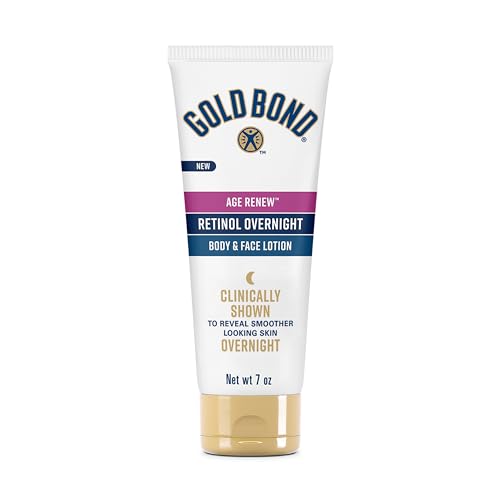 Gold Bond Age Renew Retinol Overnight Body & Face Lotion, With Retinol & Peptide Complex, 7 oz.
