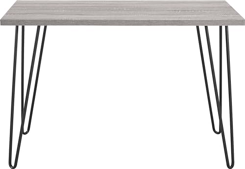 Ameriwood Home Owen Retro Desk with Metal Legs Weathered Oak