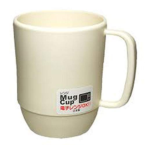 Japanese Camping Coffee Mug Unbreakable Kid's Milk Juice Mug Microwavable Tea Water Mug for Travel 12 ounce BPA Free Non-Toxic Dishwasher Safe Made in Japan, White