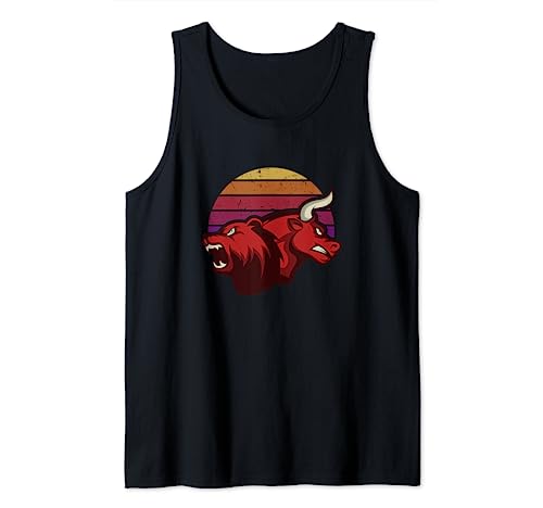 Bull Bear Day Trader Investor Broker Stock Market Tank Top