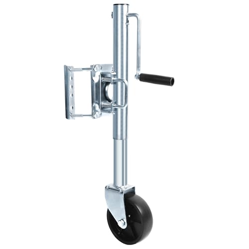 MaxxHaul 70148 10' Lift Swing Back Trailer Jack with Single Wheel - 1000 lbs. Capacity