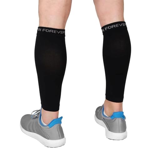 Calf Compression Sleeves for Men and Women - Leg Compression Sleeve - Footless Compression Socks for Runners, Shin Splints, Varicose Vein & Calf Pain Relief - Calf Brace for Running, Cycling, Travel