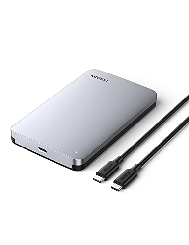 UGREEN USB C Hard Drive Enclosure for 2.5' SATA SSD HDD Aluminum USB C to SATA Adapter USB 3.1 Gen 2 Support UASP SATA III Compatible with MacBook Pro Air WD Seagate Toshiba Samsung Hitachi