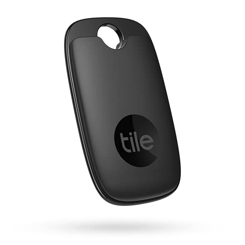 Tile Pro (2022) Bluetooth Item Finder, 1 Pack, 120m finding range, works with Alexa & Google Smart Home, iOS and Android Compatible, Find your Keys, Remotes & More, Black