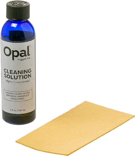 GE Profile Opal | Cleaning Supplies Kit for Opal Nugget Ice Maker | Ice Machine Cleaner Kit Includes (1) 5 oz Bottles of Cleaning Solution, (1) Cleaning Cloth