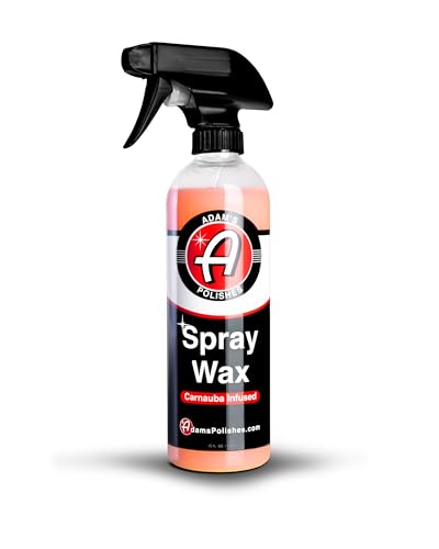 Adam's Polishes Spray Wax 16oz - Premium Infused Carnauba Car Wax Spray For Shine, Polish & Top Coat Paint Protection | Car Wash Enhancer & Clay Bar Lubricant | Car Boat Motorcycle RV Detailing