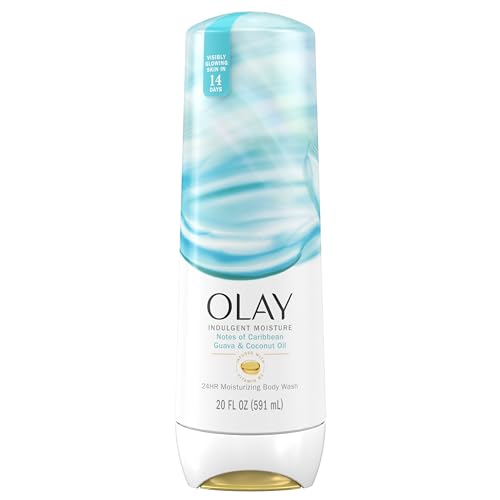 Olay Indulgent Moisture Body Wash for Women, Infused with Vitamin B3, Notes of Caribbean Guava and Coconut Scent, 20 fl oz
