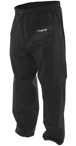 FROGG TOGGS Men's Standard Classic Pro Action Waterproof Breathable Rain Pant, Black, 3X-Large