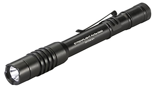 Streamlight 88039 ProTac 2AAA 130-Lumen EDC Professional Flashlight with Alkaline Batteries, Black, Clear Retail Packaging, Black