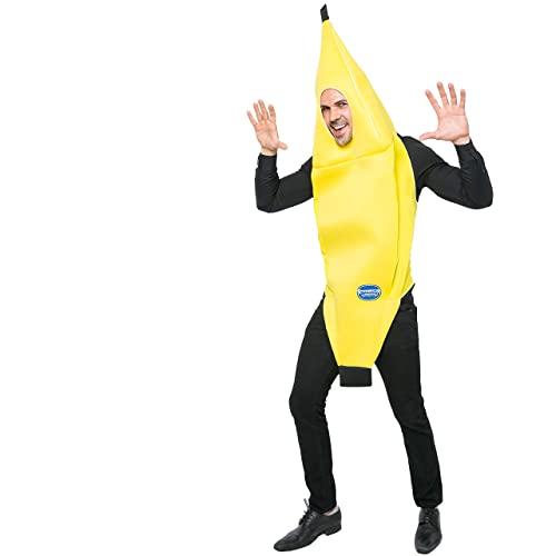 Spooktacular Creations Appealing Banana Costume Adult Deluxe Set for Halloween Dress Up Party and Roleplay Cosplay