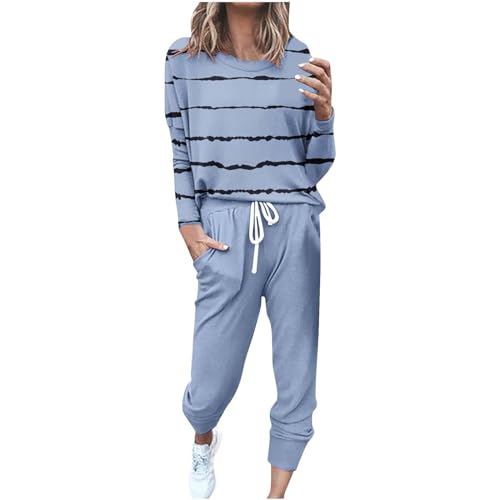 Gamivast The Black Deals Friday 2023, Two Piece Loungewear Sets for Women Long Sleeve Fall Tracksuits Casual Jogging Sweatsuit 2 Piece Stripe Fall Sets,My Orders