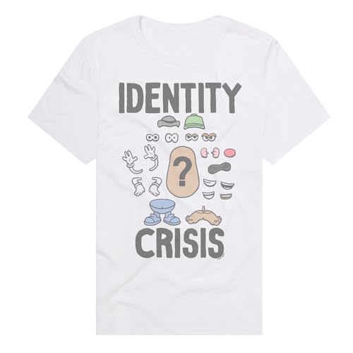 Popfunk Official Mr Potato Head Identity Crisis Adult Unisex Classic Ring-Spun T-Shirt (X-Large)