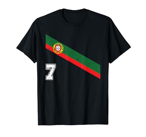 Portugal Soccer Number 7 Portugese Football Sports Lover Fan T-Shirt