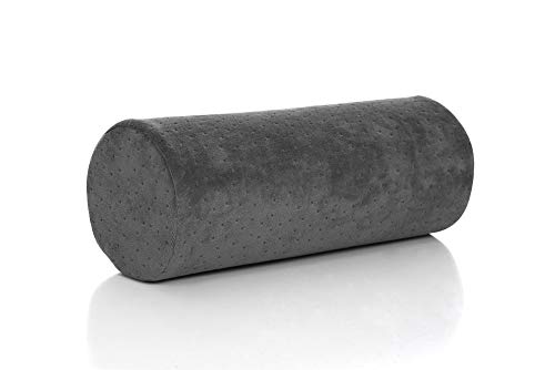 AllSett Health Round Cervical Roll Cylinder Bolster Pillow with Removable Washable Cover, Ergonomically Designed for Head, Neck, Back, and Legs || Ideal for Spine and Neck Support During Sleep, Grey