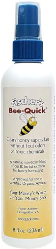 Fischer's Bee-Quick for Honey Harvesting - a Safe and Organic-Approved Tool to Clear Honey Supers (8oz)