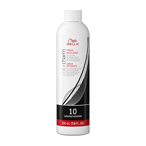 WELLA Color Charm 10 Vol Cream Developer, for Optimal Gray Blending and Rich, Multi-Dimensional End Results, 7.8oz