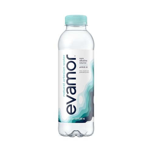 evamor Artesian Bottled Water - Single Source, Naturally Alkaline and Full of Electrolytes Refreshing and Smooth Tasting Water for Hydration and Health, 20 Fl. Oz. Bottles (Pack of 12)