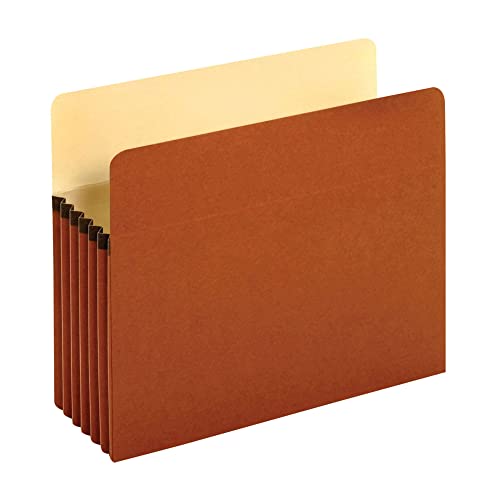 Pendaflex Expanding File Pockets, Letter Size, 5.25' Expansion, Reinforced with DuPont Tyvek Material, Letter Size, Redrope, 10 Per Box (1534G-OX)