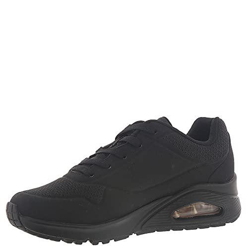 Skechers womens Skecher Street Women's Uno - Stand on Air Sneaker, Black/Black, 7.5 US