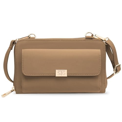 Save the Girls Cell Phone Purse (Captiva) - Touch Screen Women’s Crossbody Handbags - Cell Phone Purse & Crossbody Phone Case with Eye or Sun Glasses Pocket (Sand Dollar)