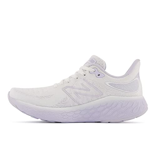 New Balance Women's Fresh Foam X 1080 V12 Running Shoe, White/Libra/Violet Haze, 9